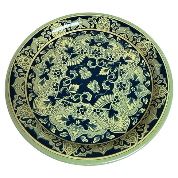 Vintage Delft Holland Metal Snack Plates Set/6 - 6” Blue Windmill - Picture 7 of 9